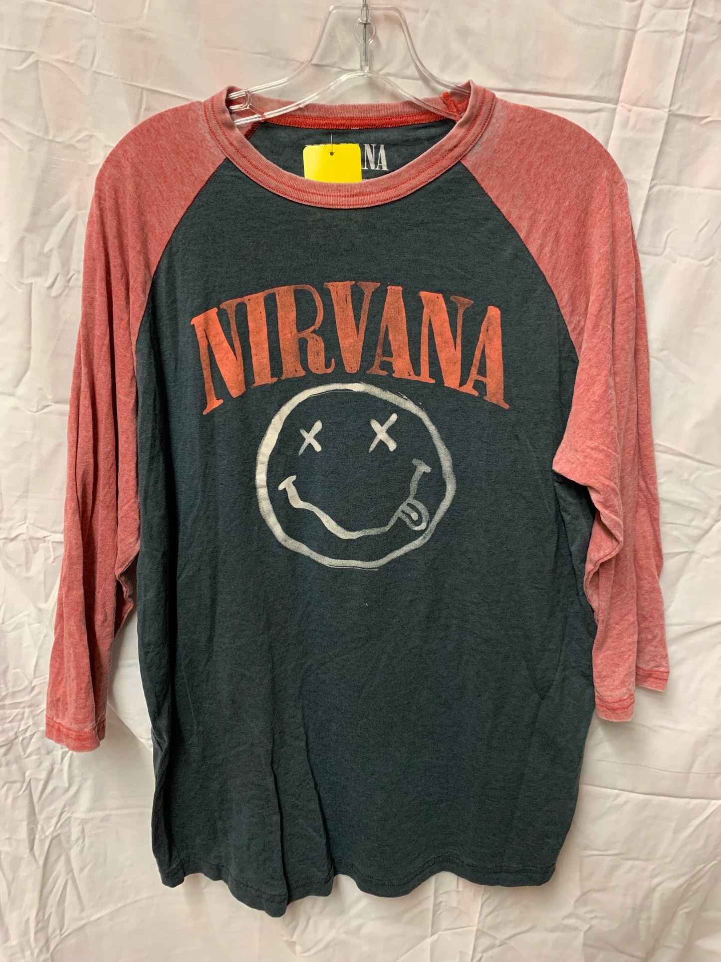 Nirvana Smiley Band 3/4 Sleeve Tee